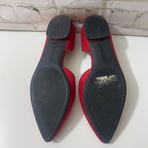 Red Suede Flats - Picture 8 of 9